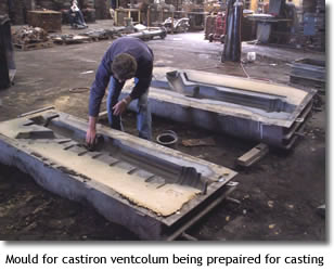 Metal Casting Process - Preparing the mould for a street vent pipe